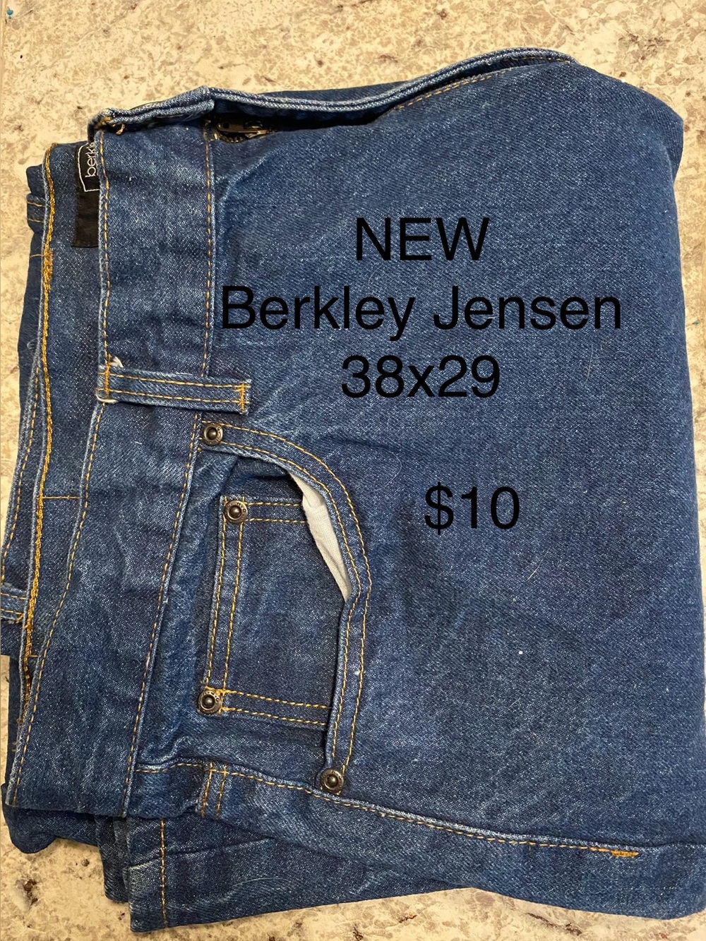 Berkley Jensen Men’s Relaxed Fit Jeans - Blue - 38x29